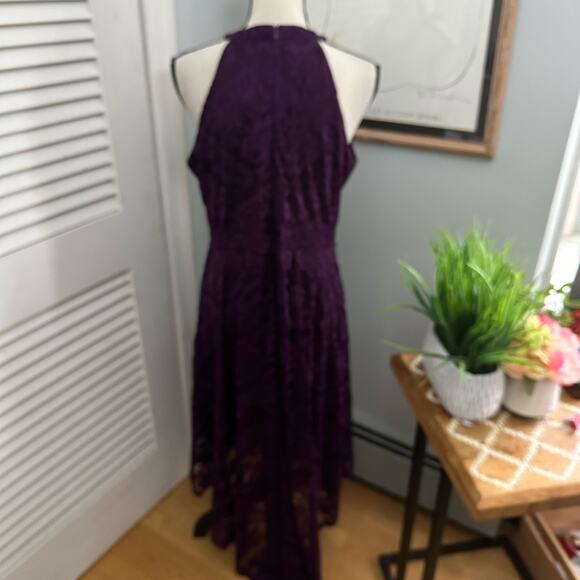 DRESSYSTAR Womens Dress 2XL Purple Lace Halter Retro Y2K Grunge Whimsigoth - Picture 5 of 13